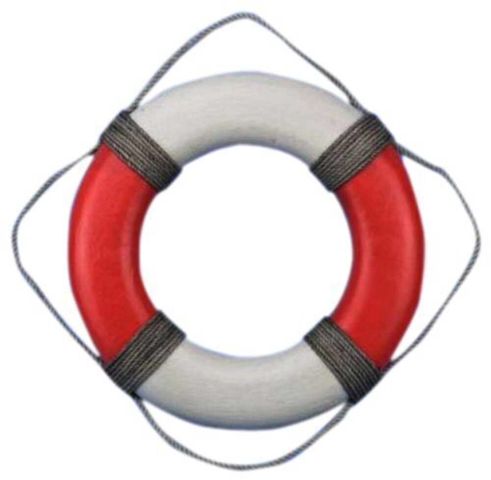 8894 Hampton Nautical Decorative Antique Lifering, 15", Red